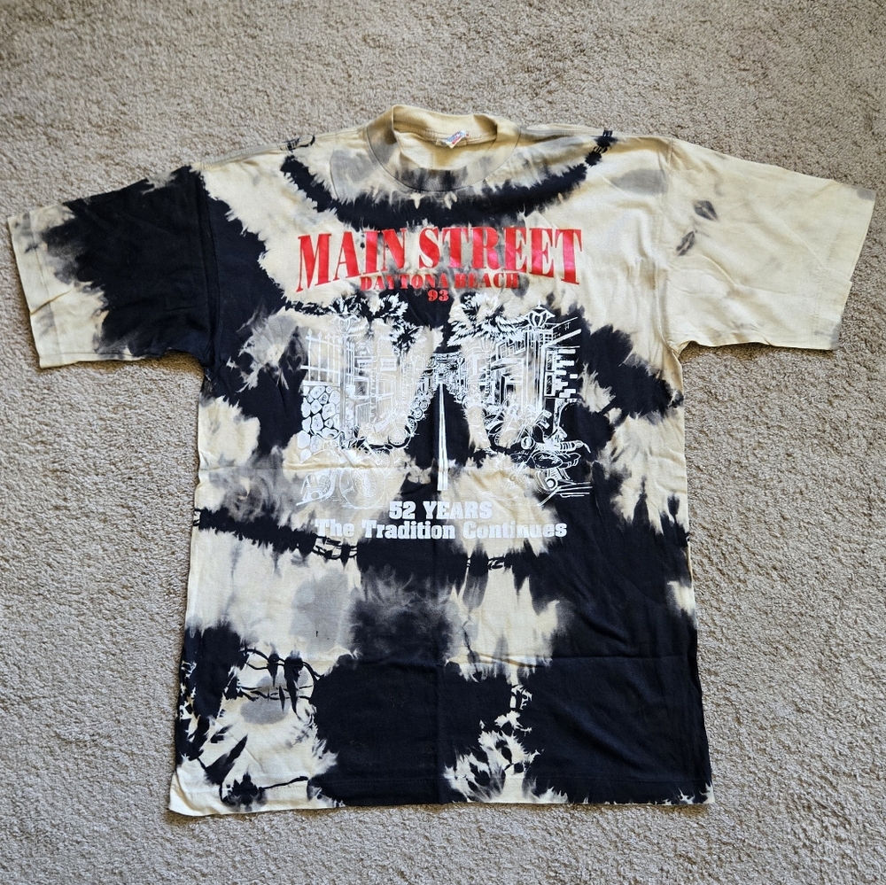 1993 52nd Anny Daytona Bike Week Shirt Custom Tie Dye
